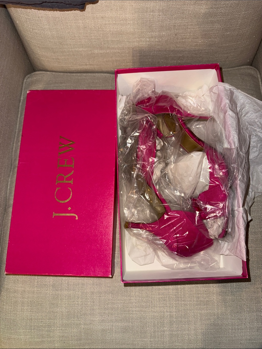 J. Crew Bright Berry Open-Toe Bow Heels - Picture 7 of 7